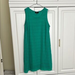 Ronni Nicole Green Ribbed Midi Sundress